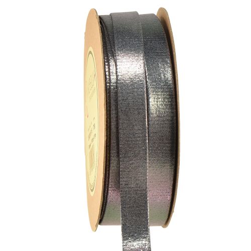 Product Decorative ribbon silver metallic look decorative ribbon 15mm 15m