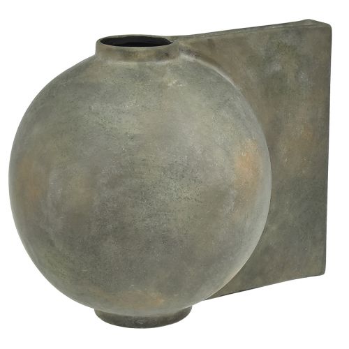 Decorative vase ceramic antique look bronze grey 30×20×24cm