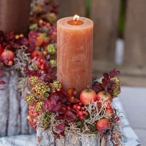 Solid Colored Candles Orange Peach Pillar Candles 60×100mm 4pcs