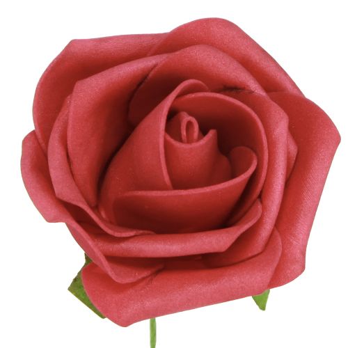 Product Foam Rose Foam Red Artificial Roses 7.5cm 18 pcs