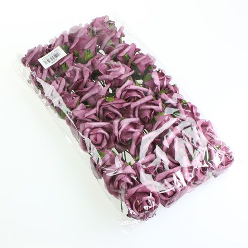 Product Foam Rose Ø3.5cm Mauve 48 pcs