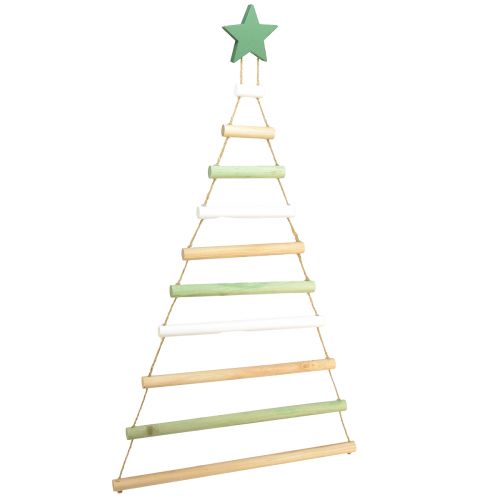 Hanging decoration Christmas Christmas tree star wood H59cm