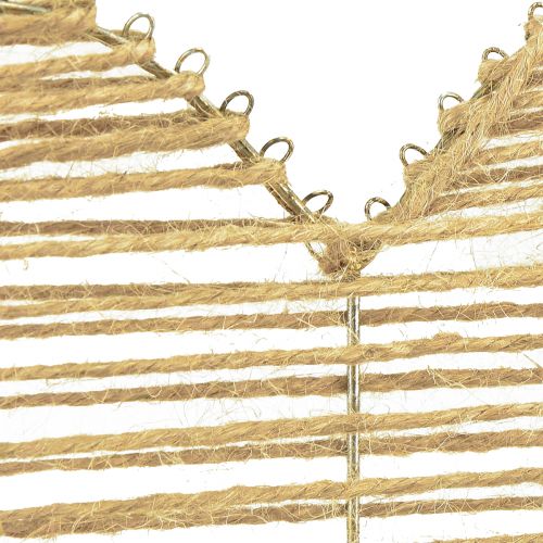 Product Heart Jute Natural For Dried Flowers 35cm 4pcs