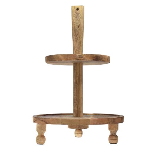 Product Etagere wooden 2-tier mango wood Ø35cm/Ø24cm H51,5cm