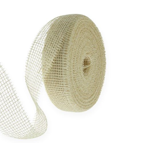 Product Jute ribbon bleached 5cm 40m