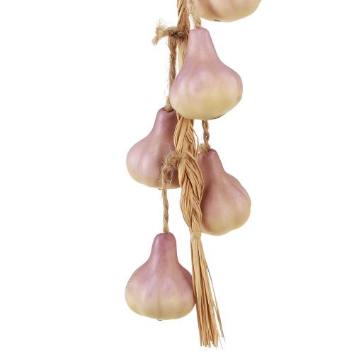 Product Garlic Decoration for Hanging Artificial Yellow Purple L50cm