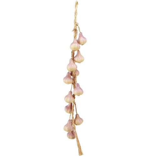 Product Garlic Decoration for Hanging Artificial Yellow Purple L50cm