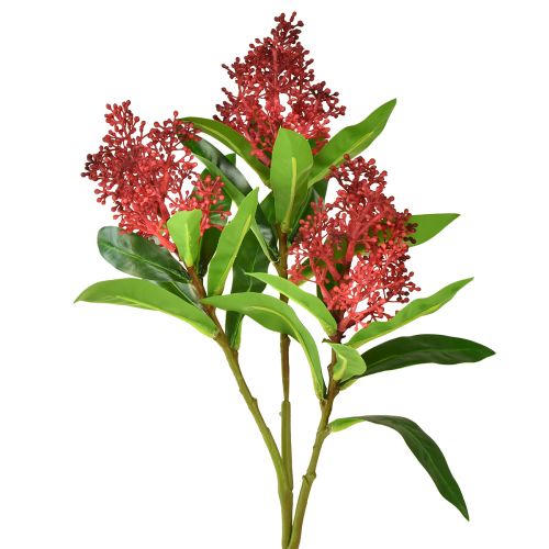 Artificial Flowers Red Skimmia japonica Skimmie 45cm 2pcs