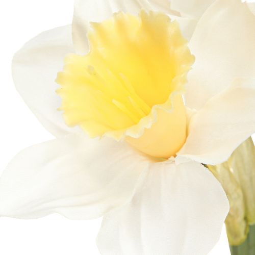 Product Artificial Daffodils Silk Flowers White Easter Bell 40cm 3pcs