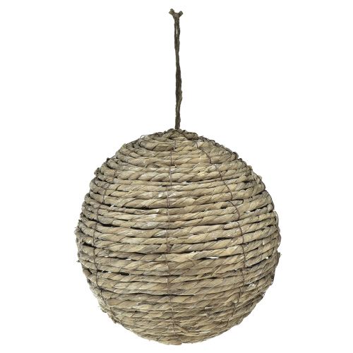 Product Ball for hanging straw ball grey washed Ø25cm