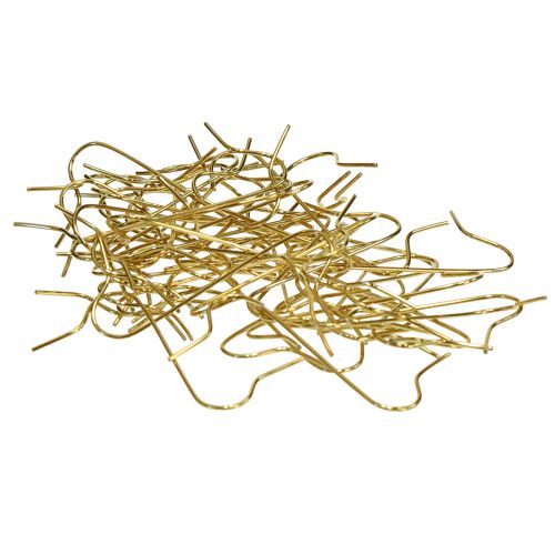 Product Golden decoration hooks ball hangers – elegant hangers for Christmas balls and party decorations – 50 pieces