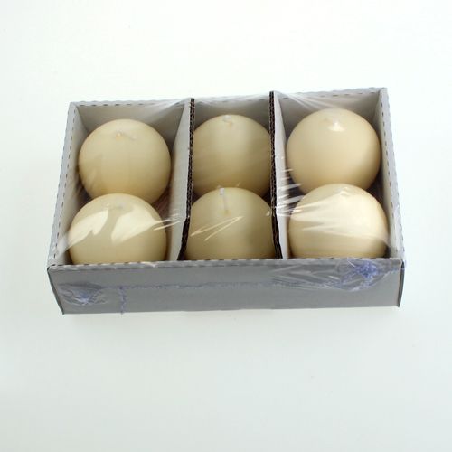 Product Ball candles 80mm cream 6pcs