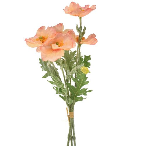 Product Artificial Flowers Artificial Poppy Decoration 35cm Bunch 3 Pcs