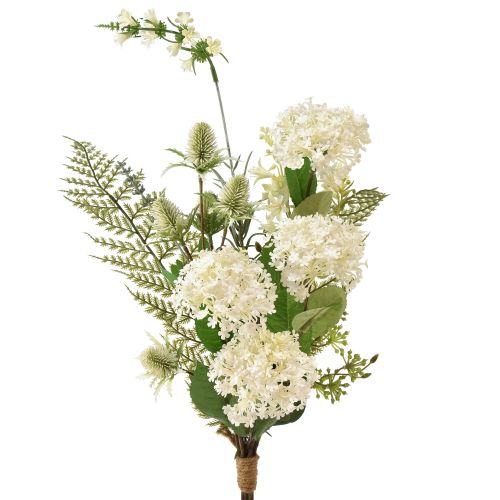 Product Artificial flower bouquet snowball plant teasel fern 65cm