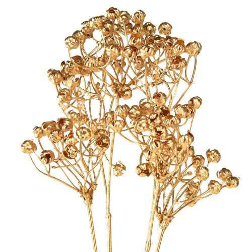 Floristik24 Artificial Plants Flax Artificial Gold Advent Decoration 54cm 4 Pcs