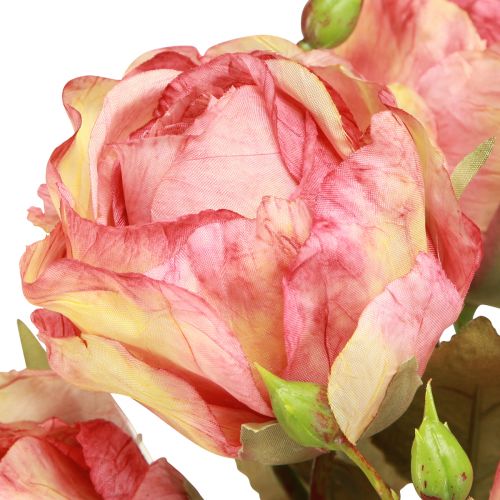 Product Artificial roses pink decorative roses with buds L44cm 4 pcs