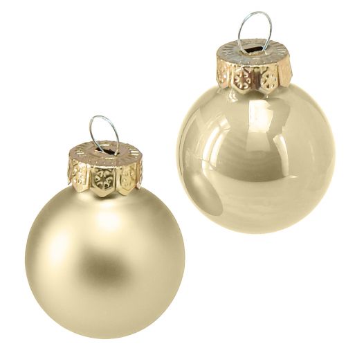 Mini Christmas tree balls glass pearl tree balls Ø2.5cm 22pcs