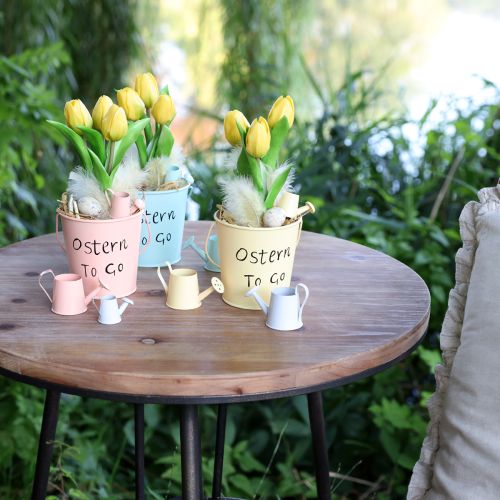 Product Mini Watering Can Metal Decoration Spring 4 Colors 5cm 8 Pcs