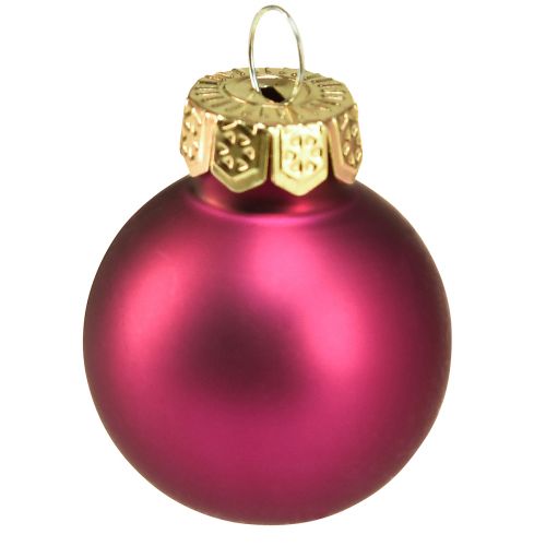 Product Mini glass balls Christmas tree balls pink Ø2.5cm 22pcs
