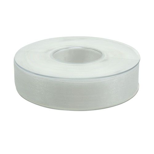 Product Organza ribbon gift ribbon white ribbon selvage 25mm 50m