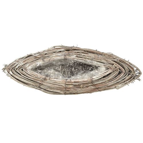 Product Planting boat rattan vines natural white 40x13cm 2pcs