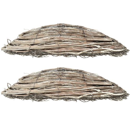 Product Planting boat rattan vines natural white 40x13cm 2pcs