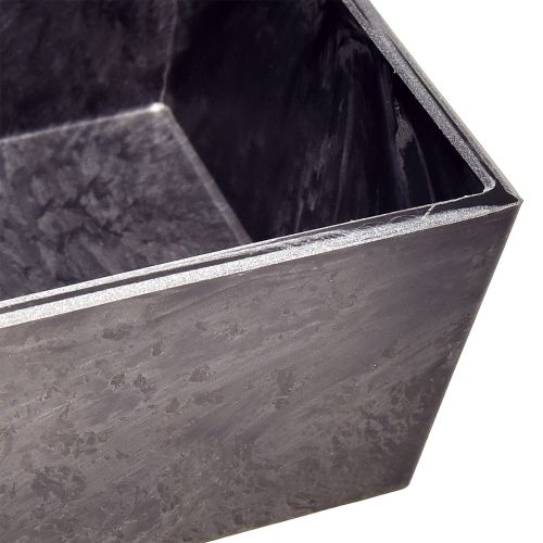 Product Versatile grey plastic planter 4 pieces – rectangular, 37 cm – ideal for indoor and outdoor gardening