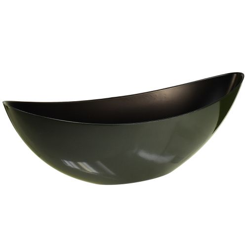 Stylish boat bowl in dark green – perfect for planting – 39cm 2pcs