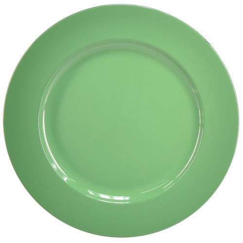 Robust green plastic plate 4 pieces – 28 cm, perfect for everyday decoration and outdoor activities