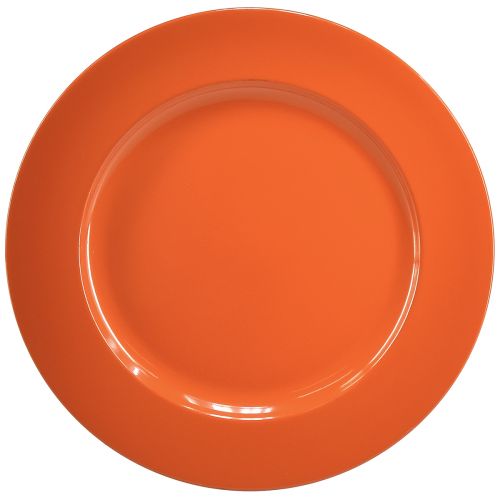 Plastic plates in orange – 28 cm – 4 pieces Ideal for parties and decoration