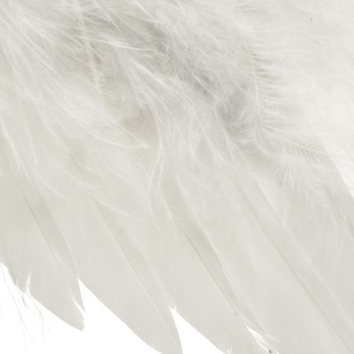 Product Romantic angel wings made of feathers white – Christmas decoration for hanging 20×12cm 6 pcs