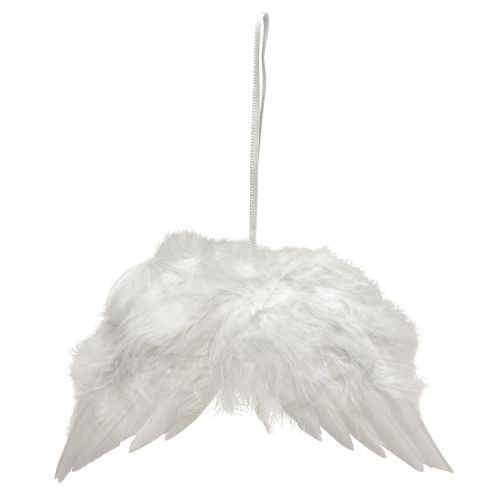 Product Romantic angel wings made of feathers white – Christmas decoration for hanging 20×12cm 6 pcs