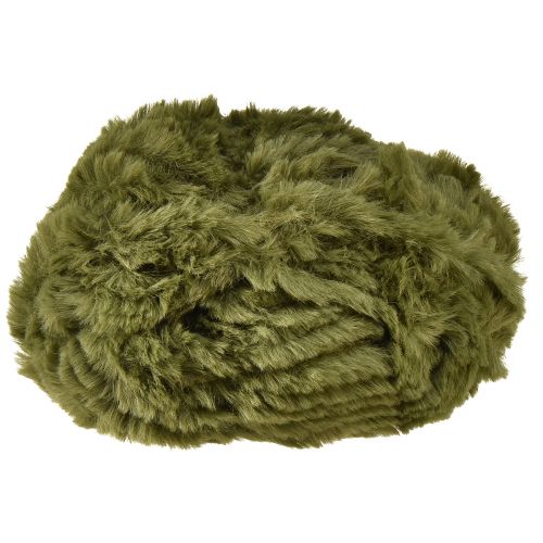 Product Green faux fur cord – fluffy decorative cord 50g 30m