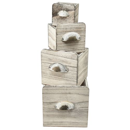 Wooden drawer boxes with handle set of 4 – stylish and functional storage solution