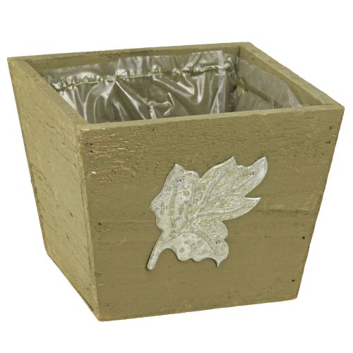 Product Planter Wooden Shabby Chic Wooden Box Green 11×14.5×14cm