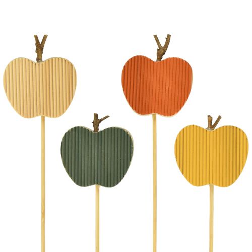 Floristik24 Flower plug autumn decorative plug wooden apple 5x5.5cm 8 pcs