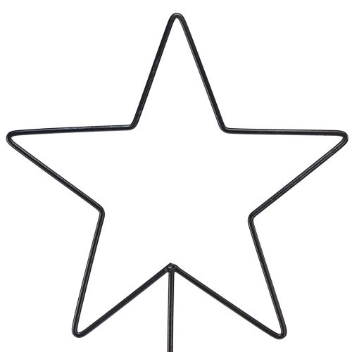 Product Large star decorations on natural wooden base – Black, 60 cm – Elegant room decoration 30x10x60cm 2pcs