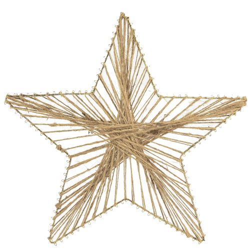 Star Jute Natural Rustic Christmas Star 30cm 4pcs