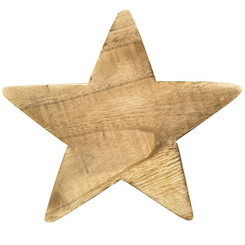 Product Rustic decorative star made of Paulownia wood – Natural wood look, 25x8 cm – Versatile room decoration