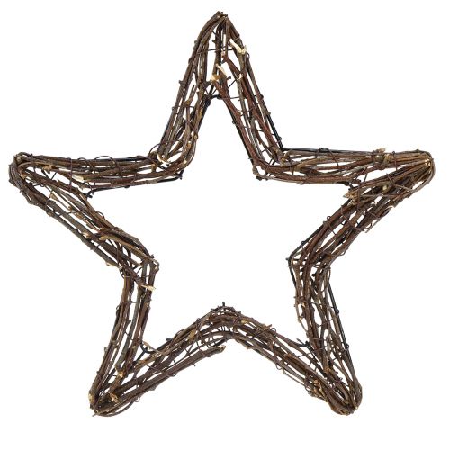 Floristik24 Stars for hanging for door wreath willow natural 28cm 4pcs