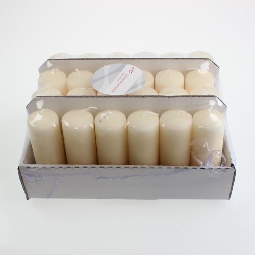 Product Pillar candle 120/40 cream 24 pcs