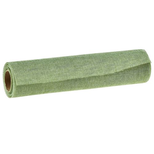 Product Table runner green light green with jute, decorative fabric 29×450cm - Elegant table runner for your festive decoration