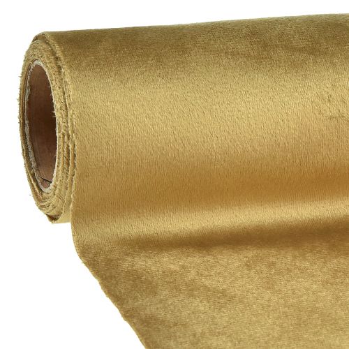 Floristik24 Table ribbon velvet table runner gold brown decorative fabric 28×270cm for table decoration