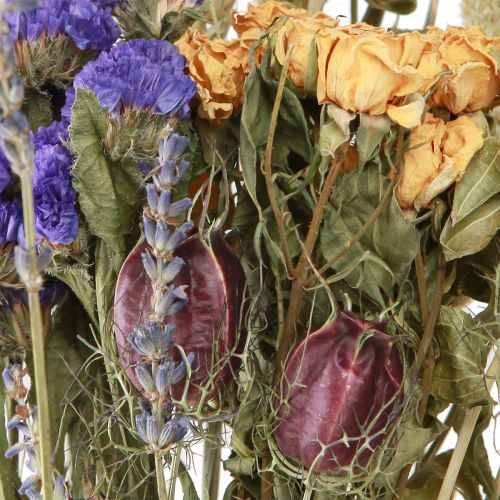 Product Dried Flower Bouquet Purple Orange Sea Lilac Grain 55cm