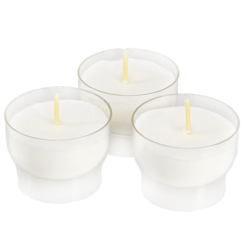 Product Votive candles in white with bowl Ø4.3cm 25 pcs