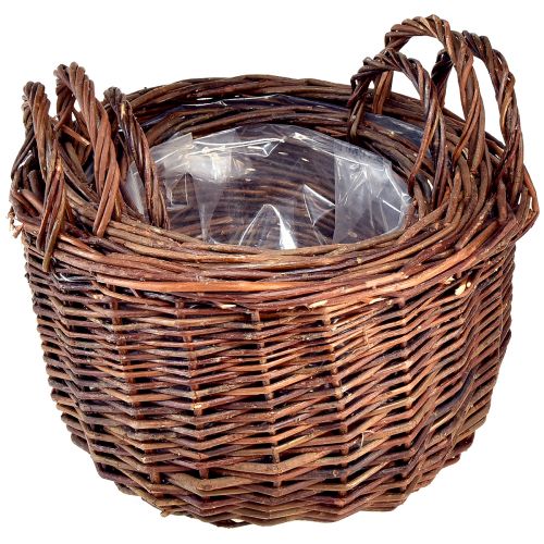 Product Versatile set of round wicker baskets with handles – 3 sizes (30cm, 26cm, 20cm) – Perfect for storage and home decoration – Set of 3