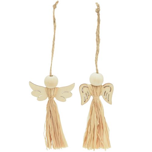 Product Christmas angel Christmas tree decoration angel raffia 11cm 12pcs