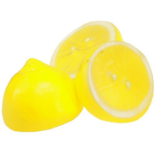 Lemon decoration artificial lemon halves yellow 5.5×4.5cm 36pcs