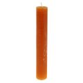 Floristik24 Taper candles dark orange solid coloured Sunset 34x240mm 4pcs