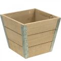 Floristik24 Flower box wooden planter Shabby Chic Beige 19x19x15.5cm